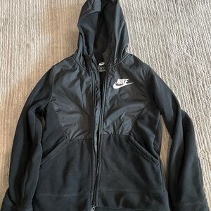 Nike Black Jacket with White Swoosh